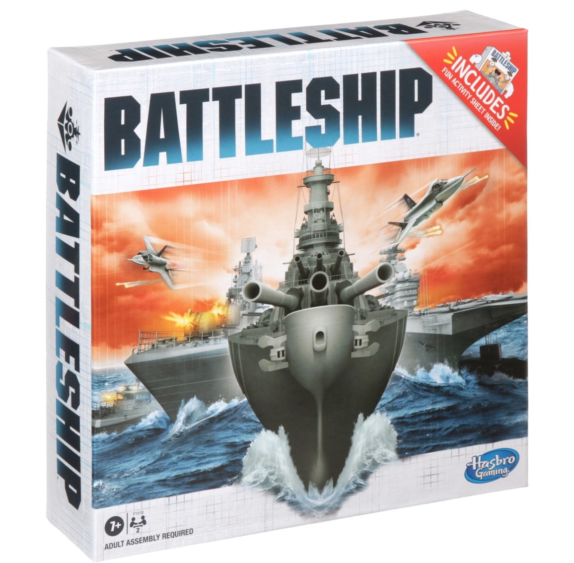 The battleship game in its box