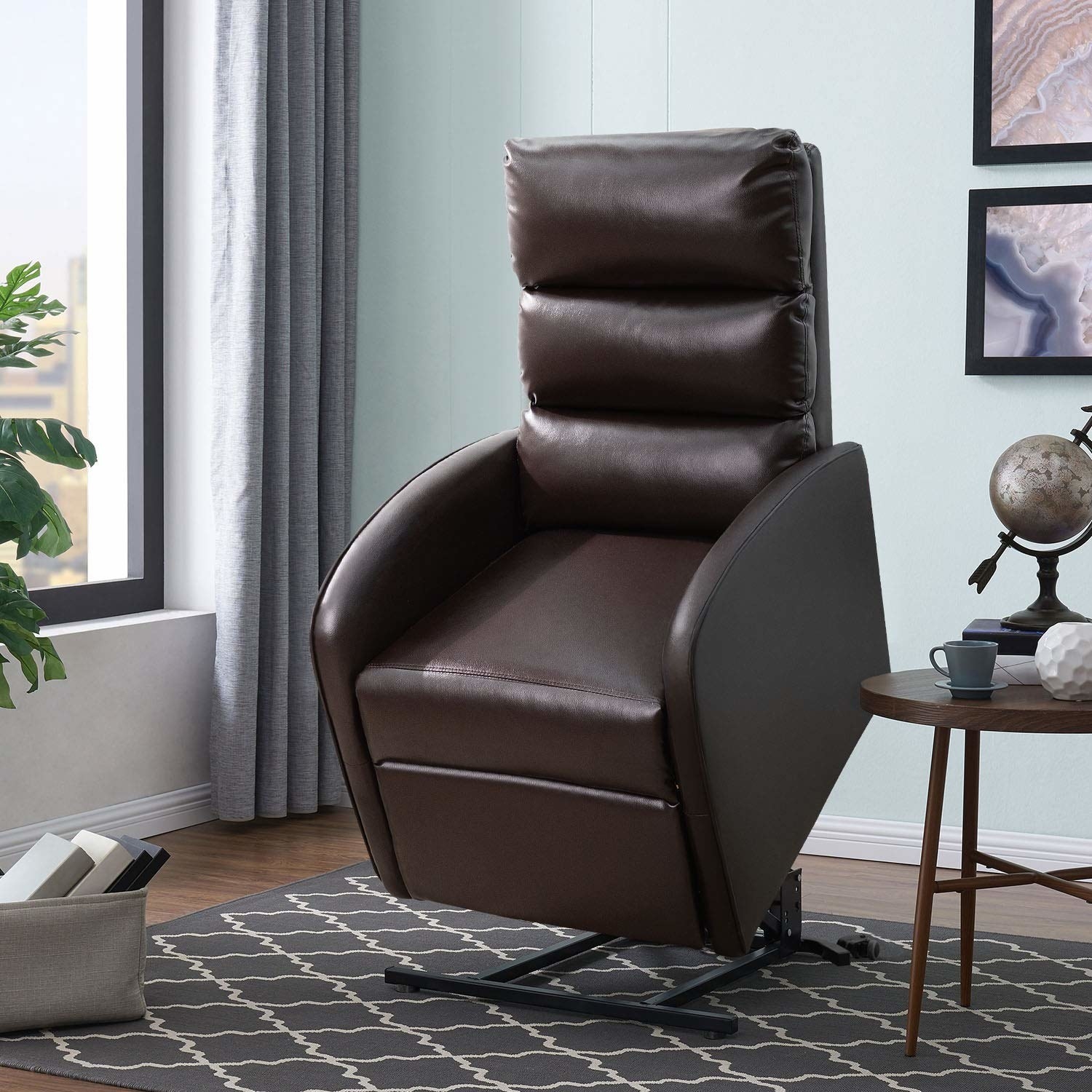 The lifted recliner in a living room