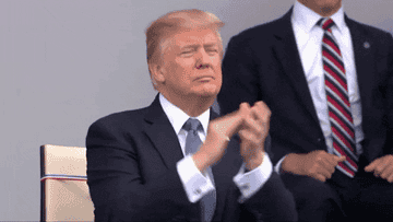 Donald Trump claps