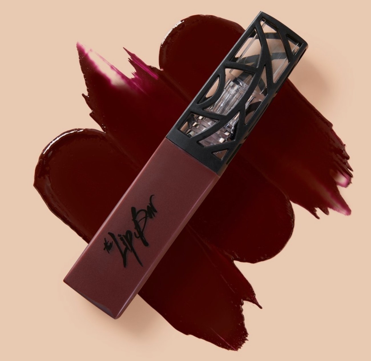 The lip stain in burgundy 