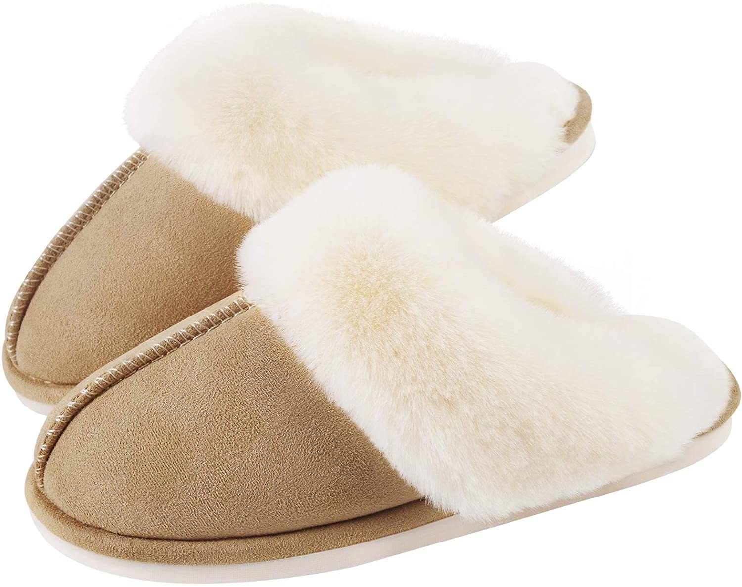 The slippers in beige