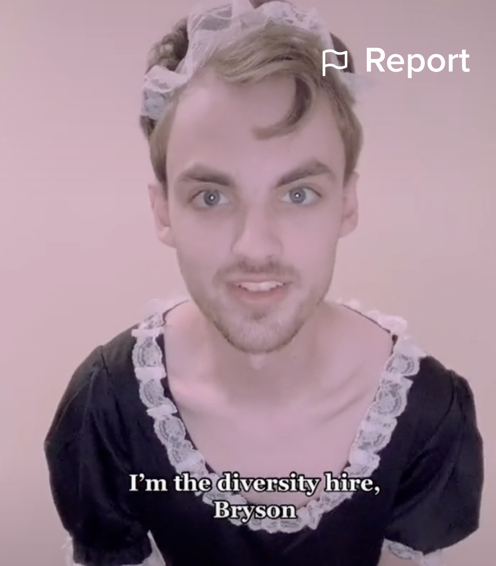 This Guy Got Interrupted Making A TikTok In A Maid Outfit