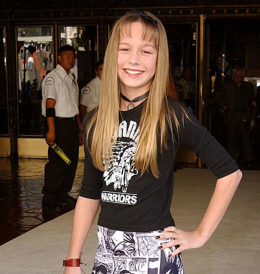 Brie Larson arrives at the premiere of Disneys "Snow Dogs" in 2002
