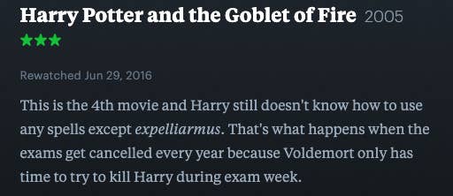 Hilarious Letterboxd Reviews Of The Harry Potter Movies