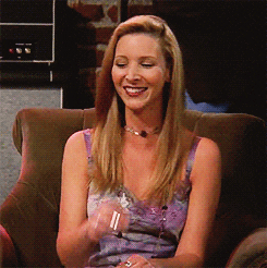 Phoebe Buffay laughing then immediately going into a violent coughing fit