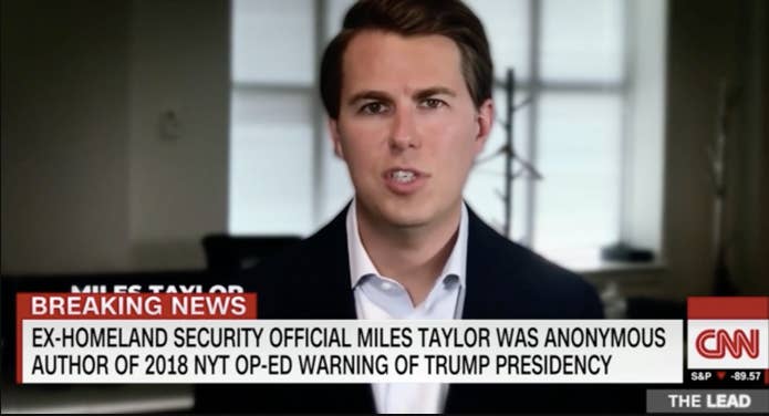 A photo on Miles Taylor on CNN