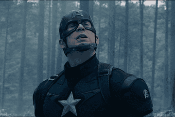 Captain America dropping his head in exasperation