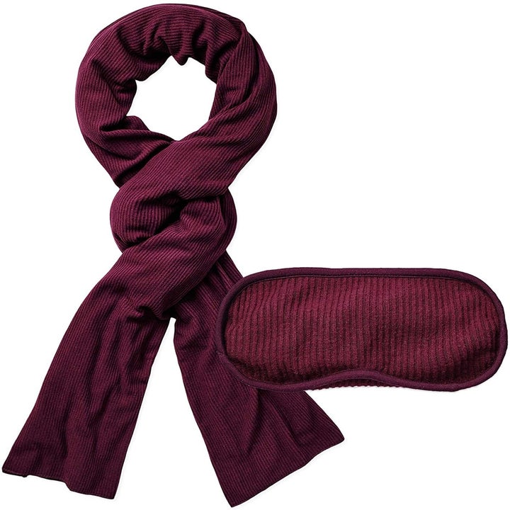 the burgundy version of the set