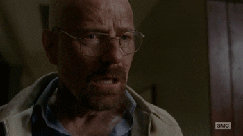 Walter White&#x27;s mouth hangs open as he shakes his head