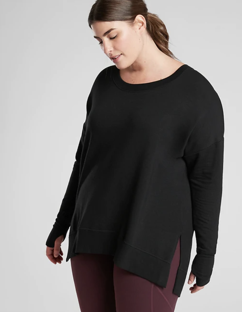 Model wears Coaster Luxe Sweatshirt in black