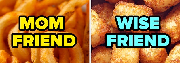 Curly fries on the left with