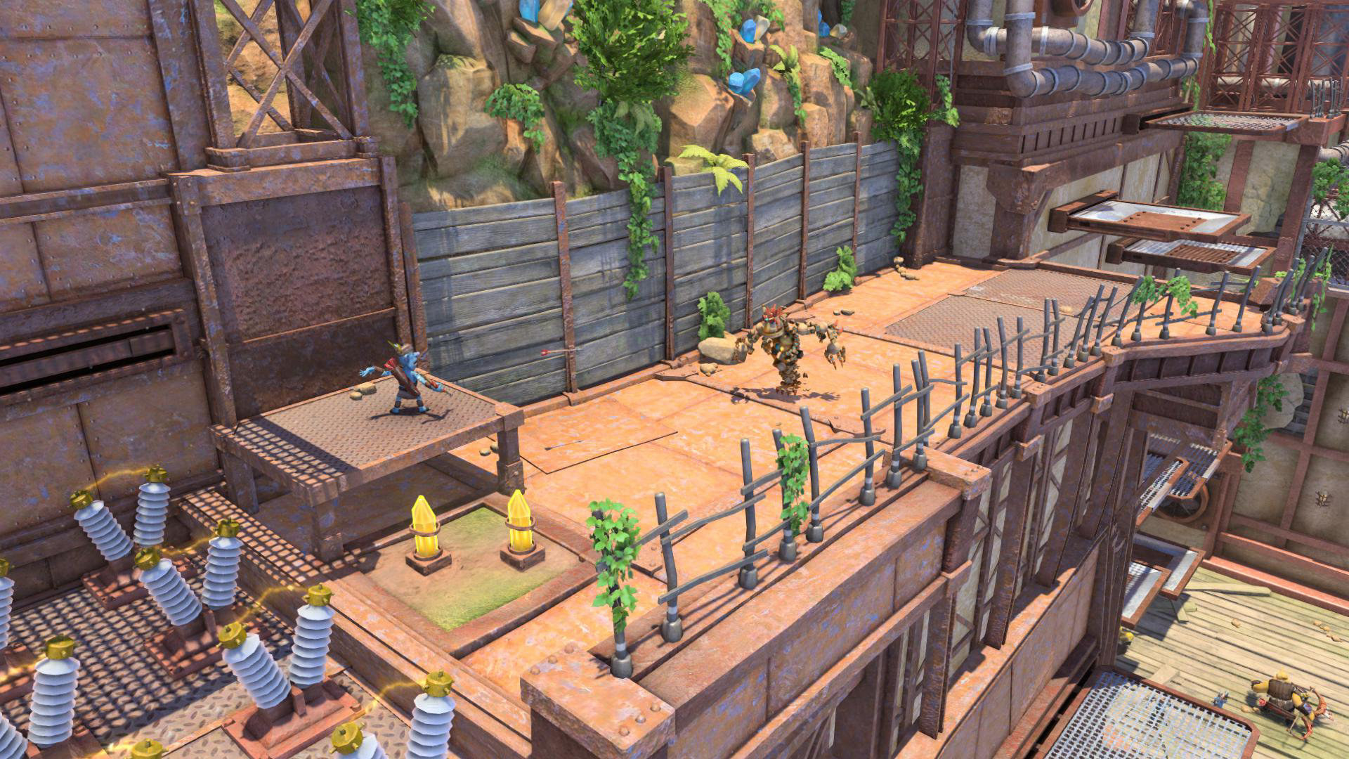 A screenshot from the video game Knack that looks cartoonish and outdated