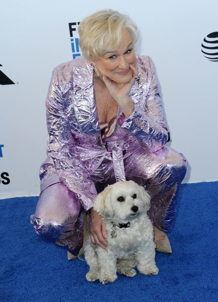 Glenn Close with her dog, Pip