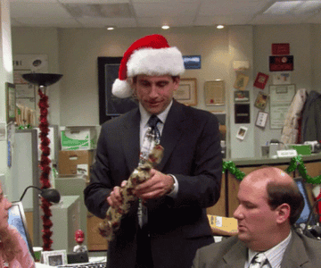 The Office Christmas gif