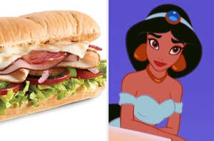 Subway sandwich and jasmin