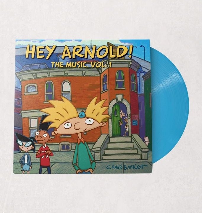 blue vinyl with painting style hey arnold cover 