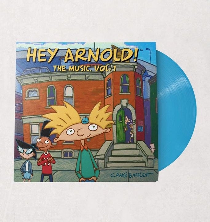 blue vinyl with painting style hey arnold cover 