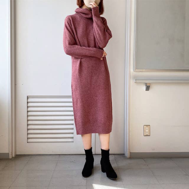どこから見てもかわいい ユニクロの ニットワンピ 楽ちんなのにオシャレなんです