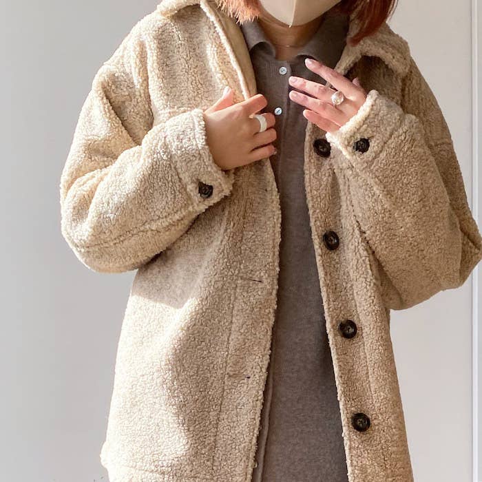 これで3990円はすごい Guの ボアジャケット もこもこ素材がめっちゃ高見えします