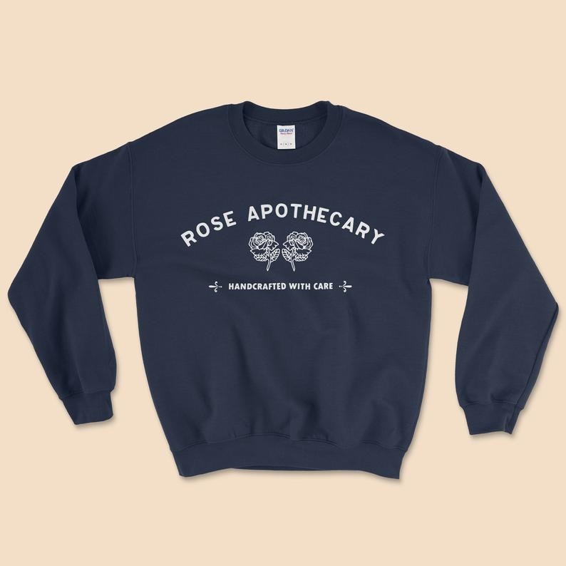 the navy rose apothecary sweatshirt