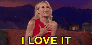 Leslie Bibb saying, &quot;I love it&quot;