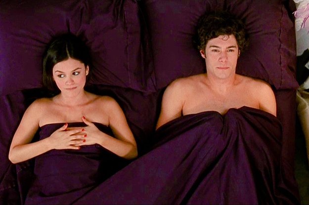 Summer and Seth in The OC laying in bed together and looking and feeling very awkward after their first time