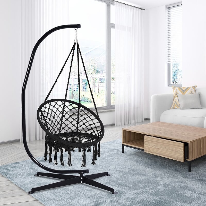 black swing in room