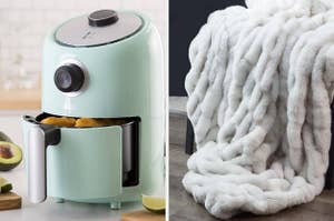 air fryer and blanket 