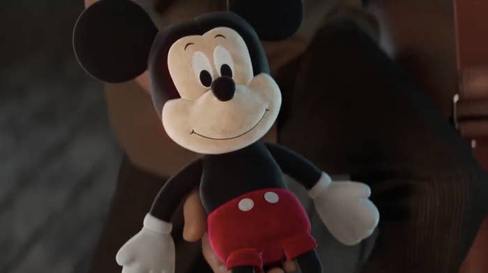 Vintage Mickey Mouse doll in the ad