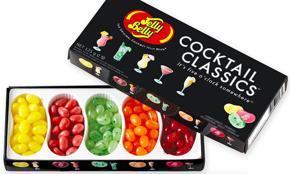 Box with five assorted jelly candies 