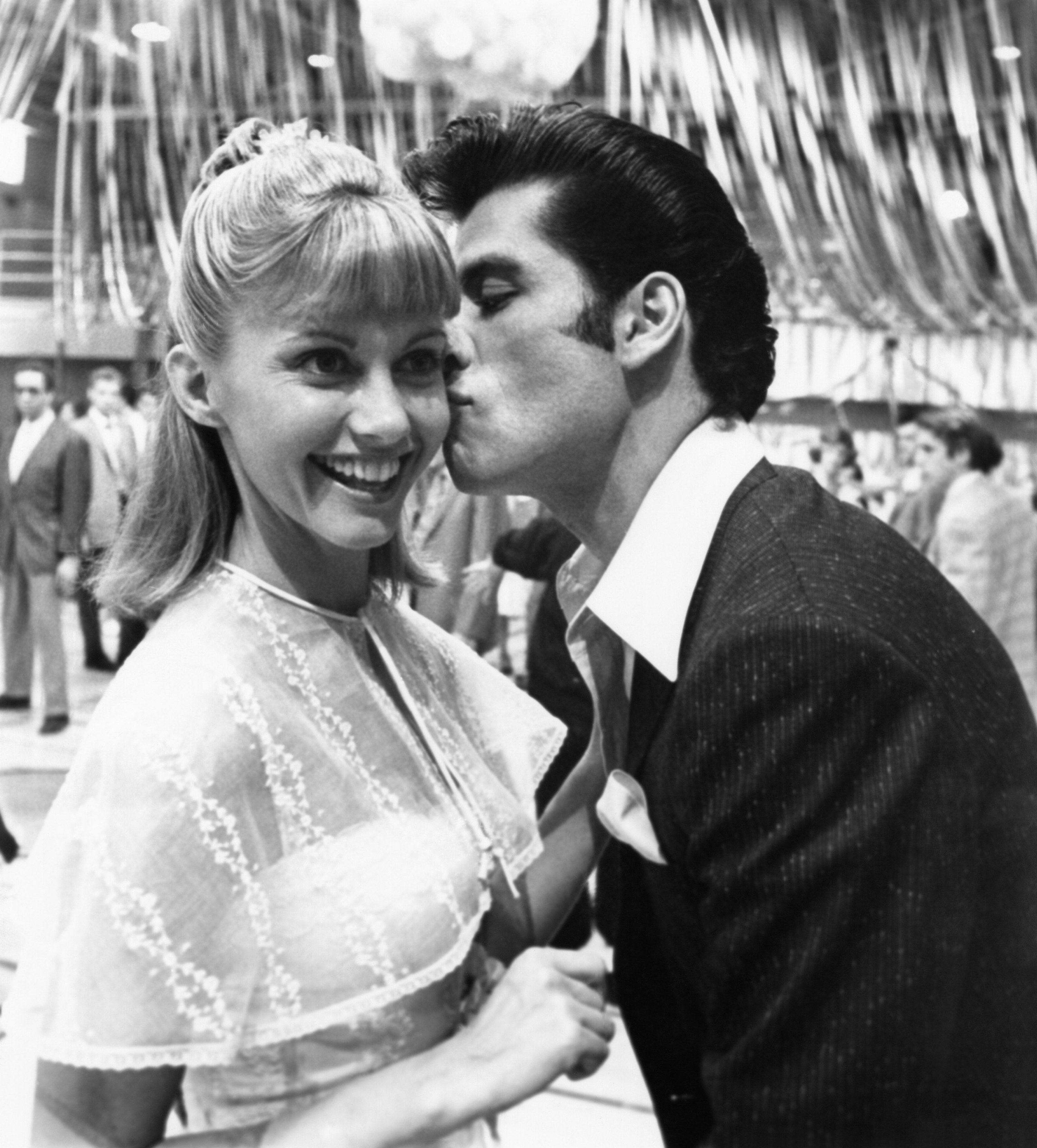 John Travolta and Olivia Newton-John behind-the-scenes of &quot;Grease&quot;