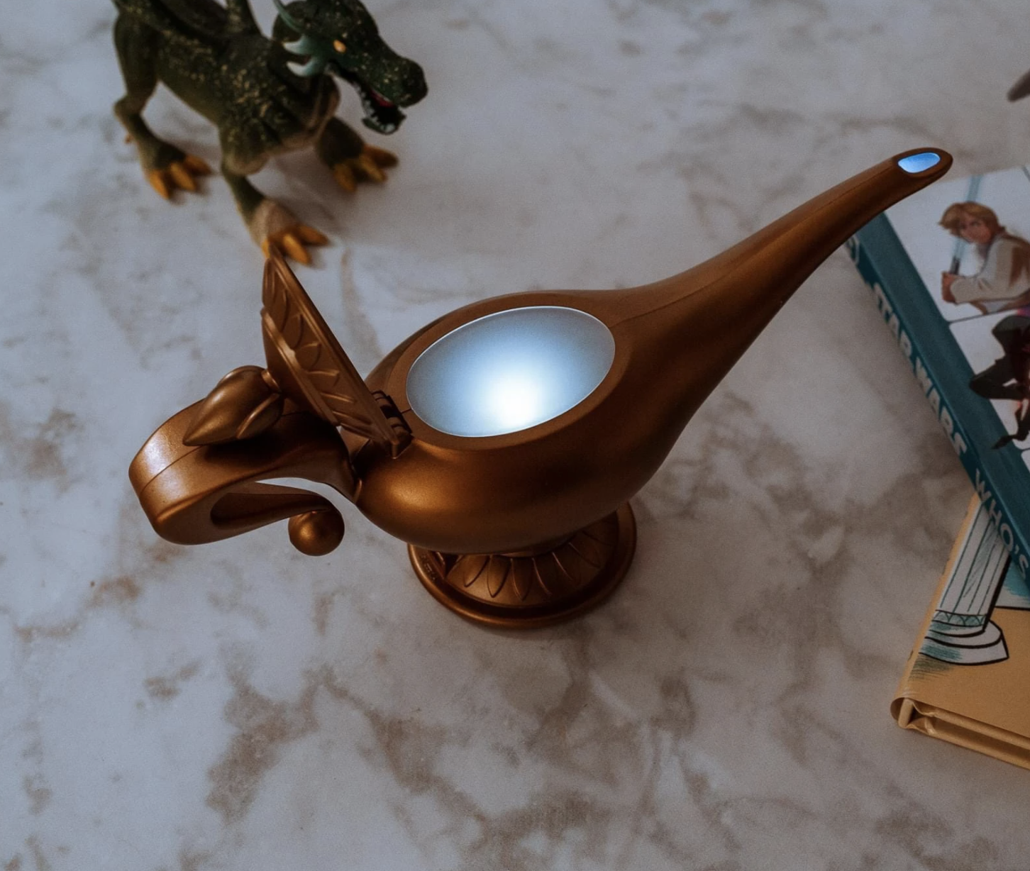 The magic lamp shaped light, which glows from the inside