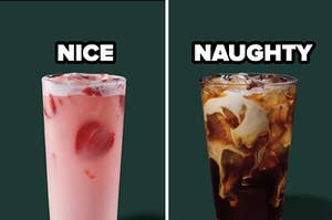 nice pink drink and naughty cold brew