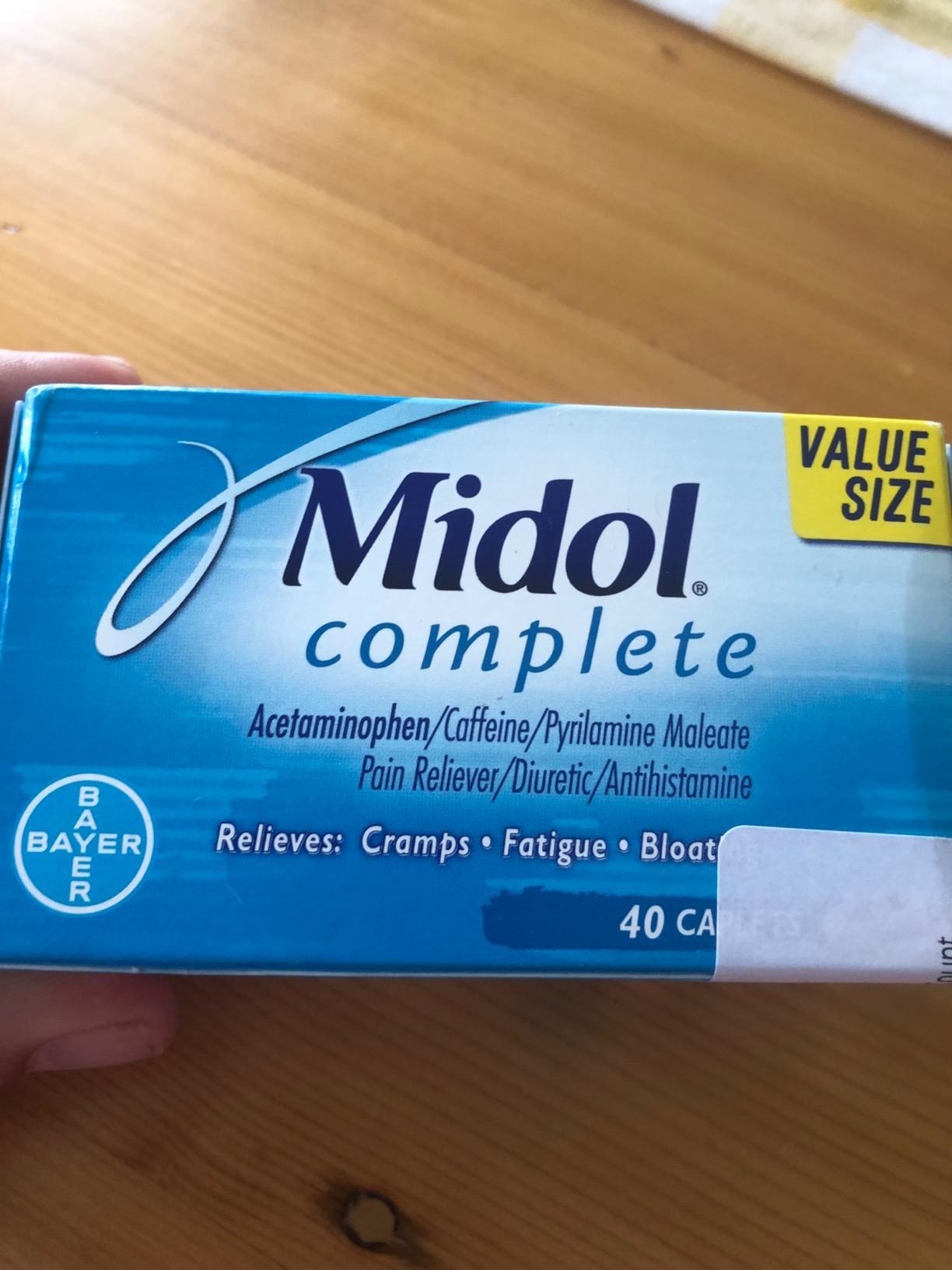 reviewer image of a box of midol complete