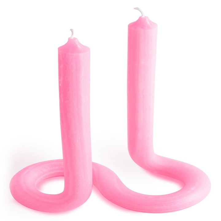 The double-ended candle in pink
