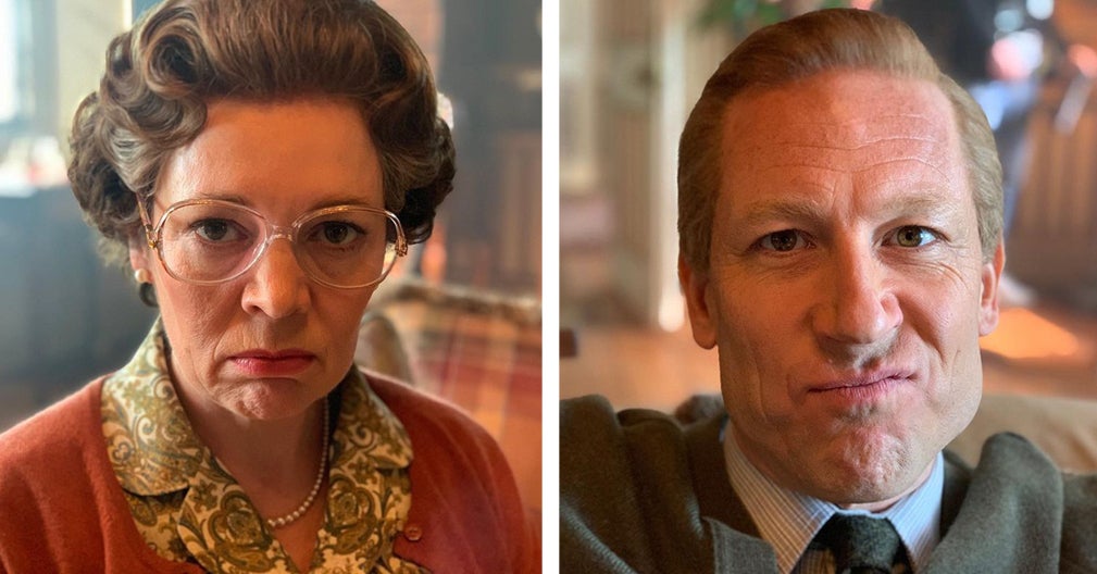 The Crown Season 4 BehindTheScenes Cast Photos(00)