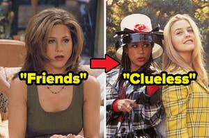 '90s TV show "Friends" next to '90s movie "Clueless"