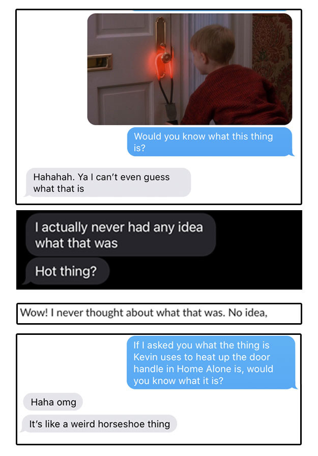 Text messages of people saying they don&#x27;t know what the object is