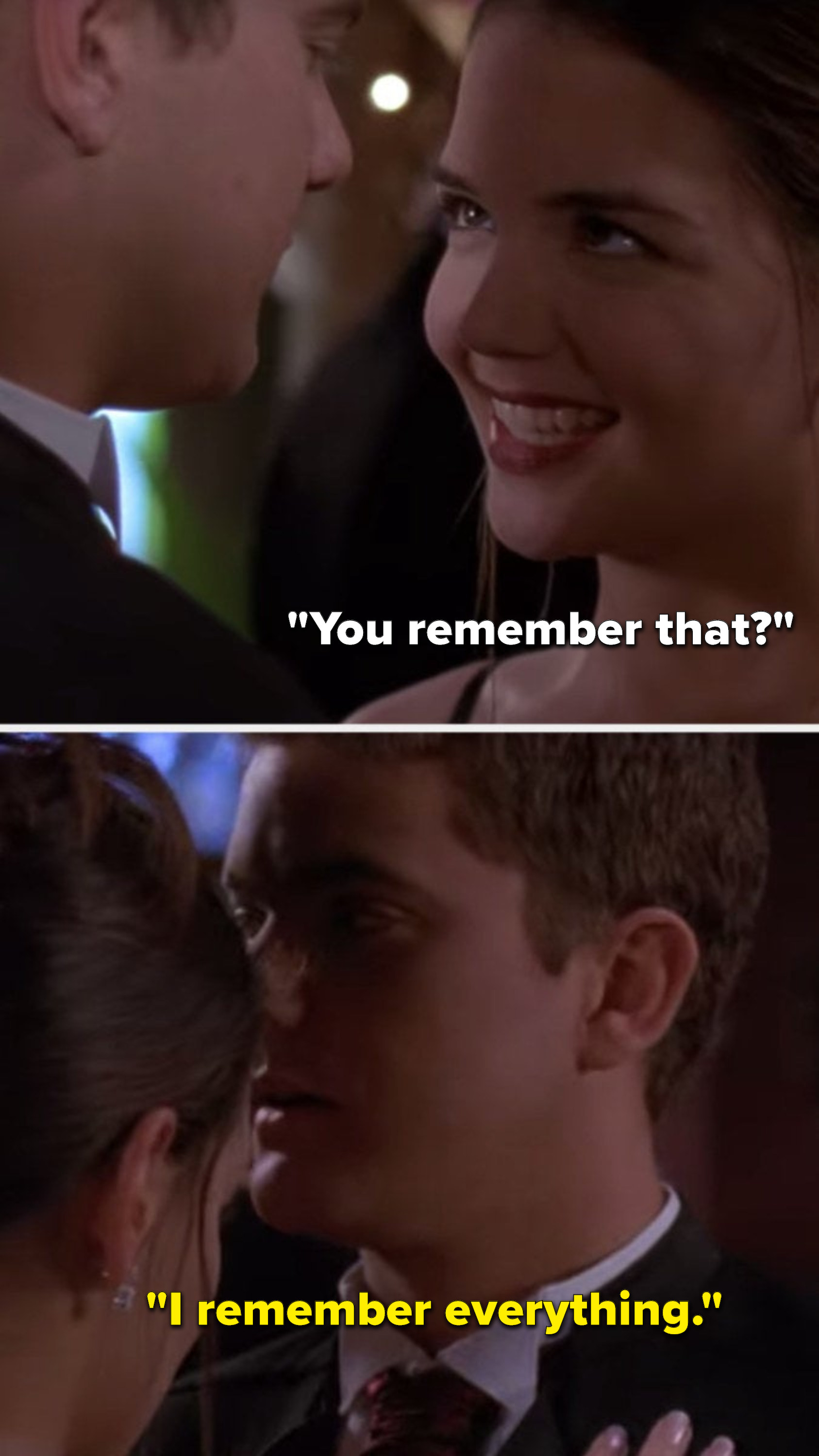 Joey asks, &quot;You remember that,&quot; and Pacey says, &quot;I remember everything&quot;