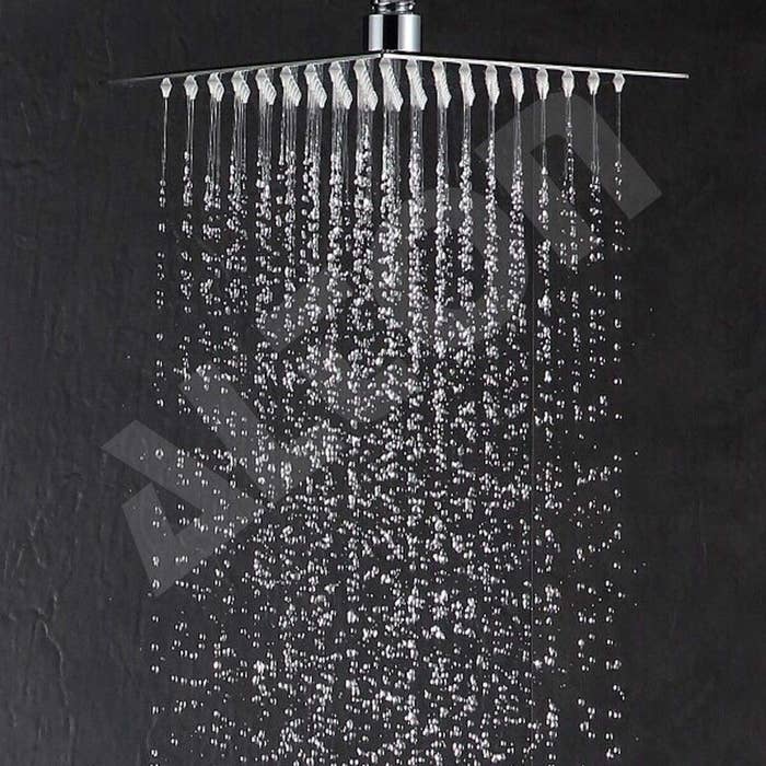 A showerhead with water pouring