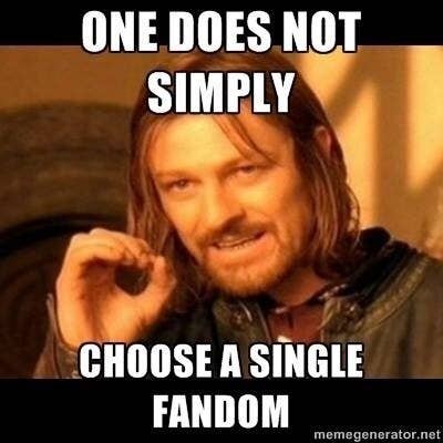 One does not simply choose a single fandom