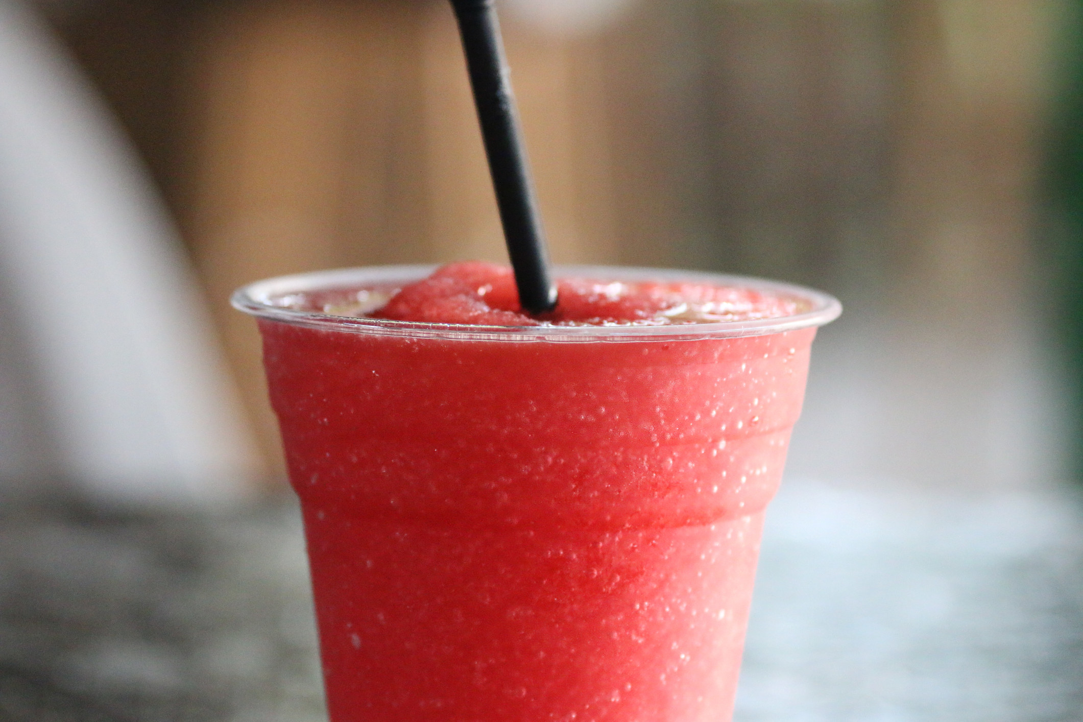 An image of a strawberry slushie.