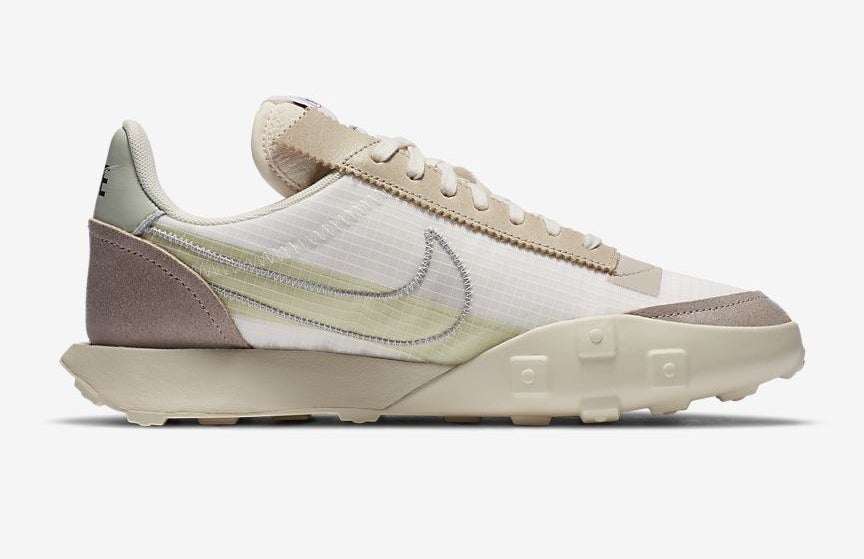 Tan, yellow, and white Waffle Racer LX sneaker