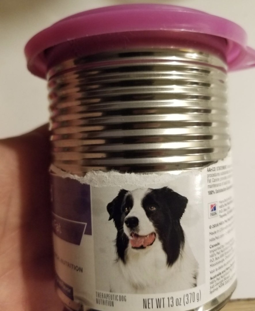 The lid cover on a can