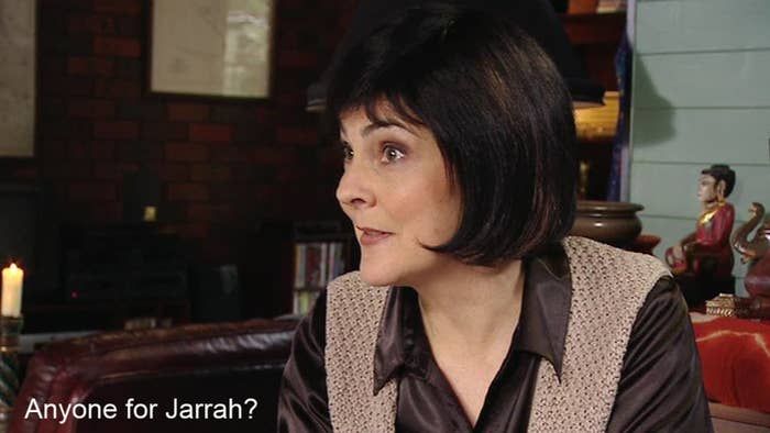 Marion saying &quot;anyone for Jarrah?&quot;