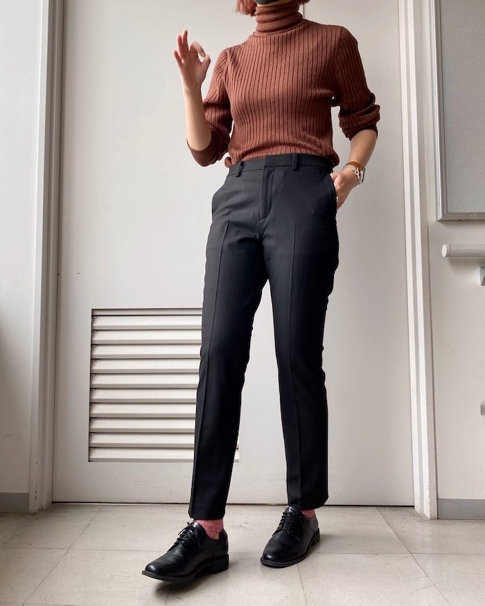 トップ UNIQLO ヒートテックスマートスリムストレートにパンツ kead.al