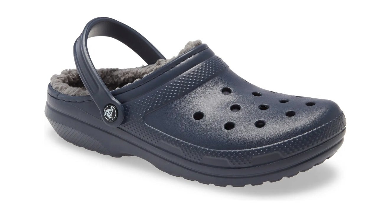 The classic lined crocs in navy/ charcoal