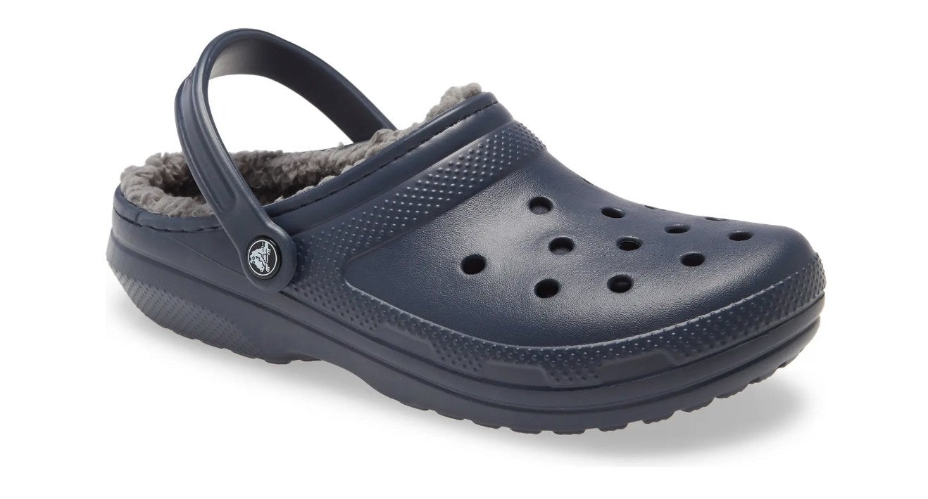 The classic lined crocs in navy/ charcoal