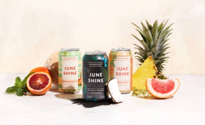 The pack of JuneShine hard kombucha