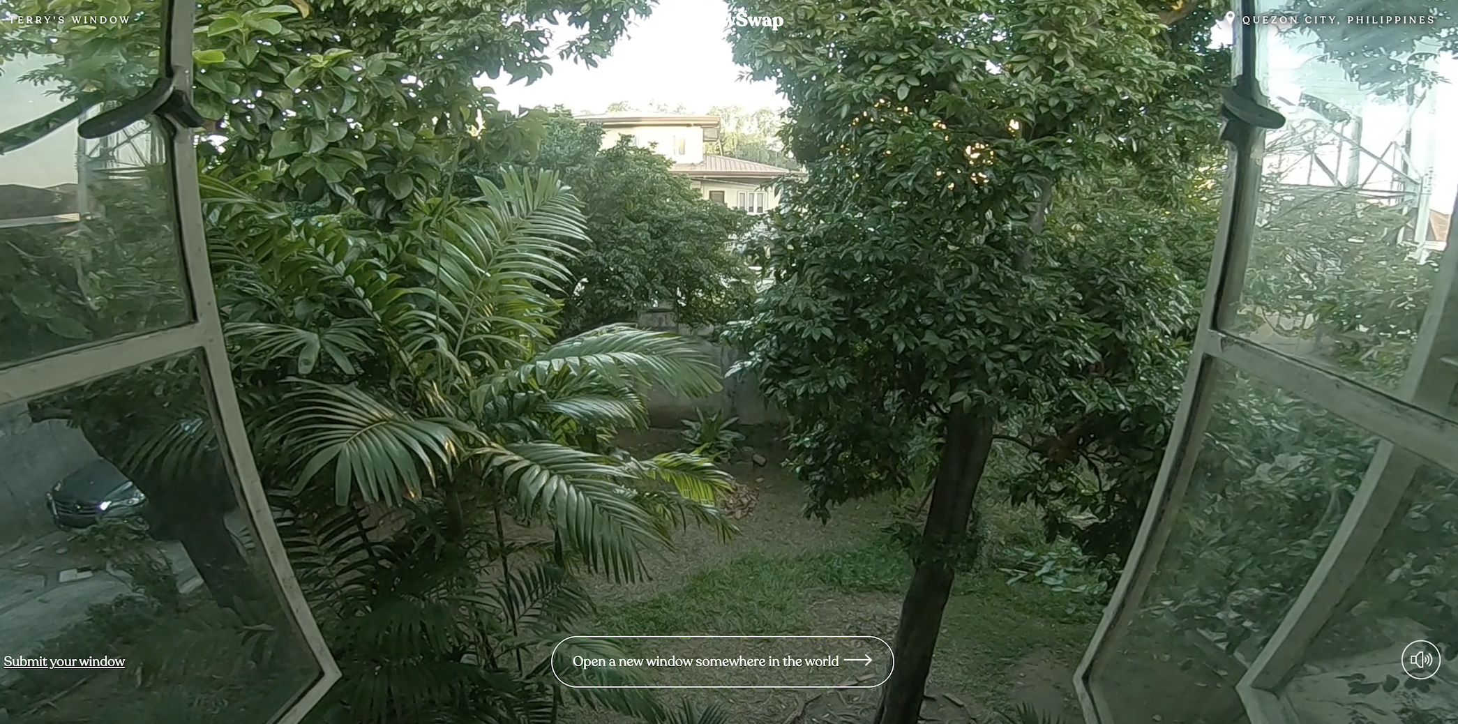 photo of greenery outside a window in the Phillipines